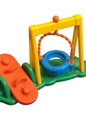 Fisher Price Little People Fence Preschool Playground See Saw Tire Swing Toy
